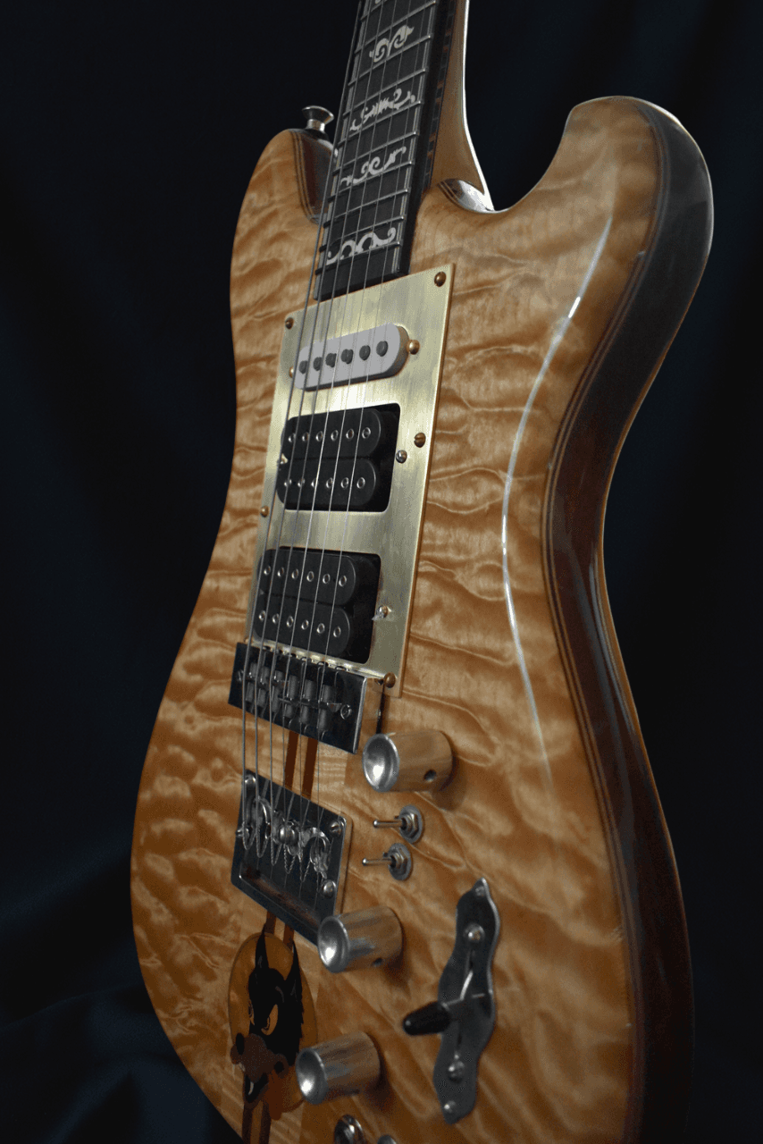 Jerry Garcia Wolf Replica Guitar front angled