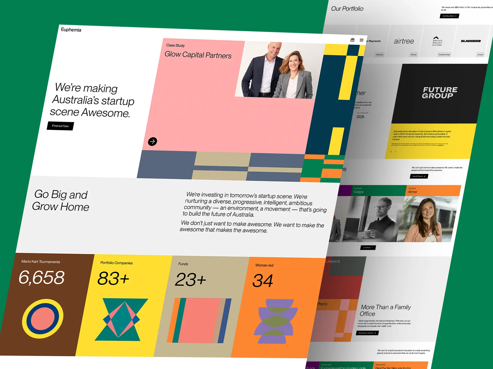 Euphemia website mockup