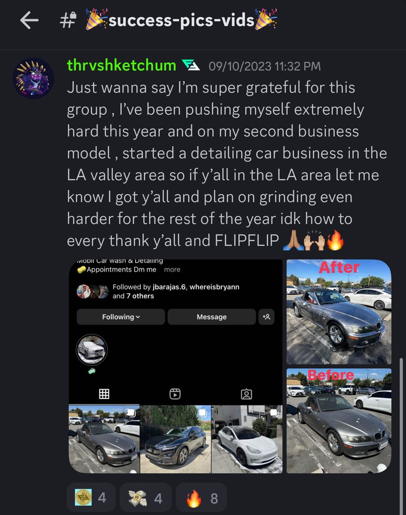 This a review that @thrvshketchum left for FlipFlip on their discord server