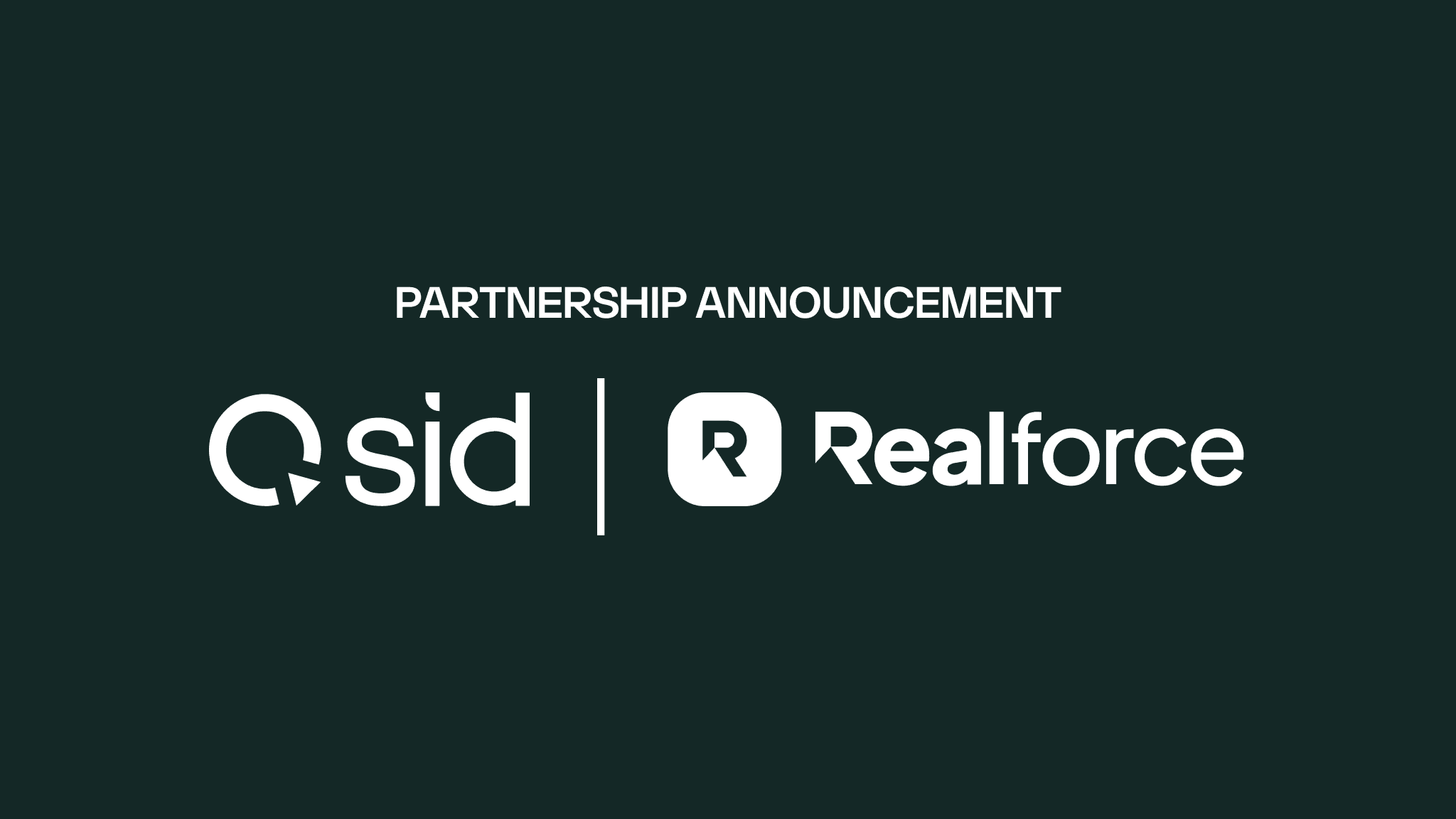 Partnership announcement between Sid and Realforce