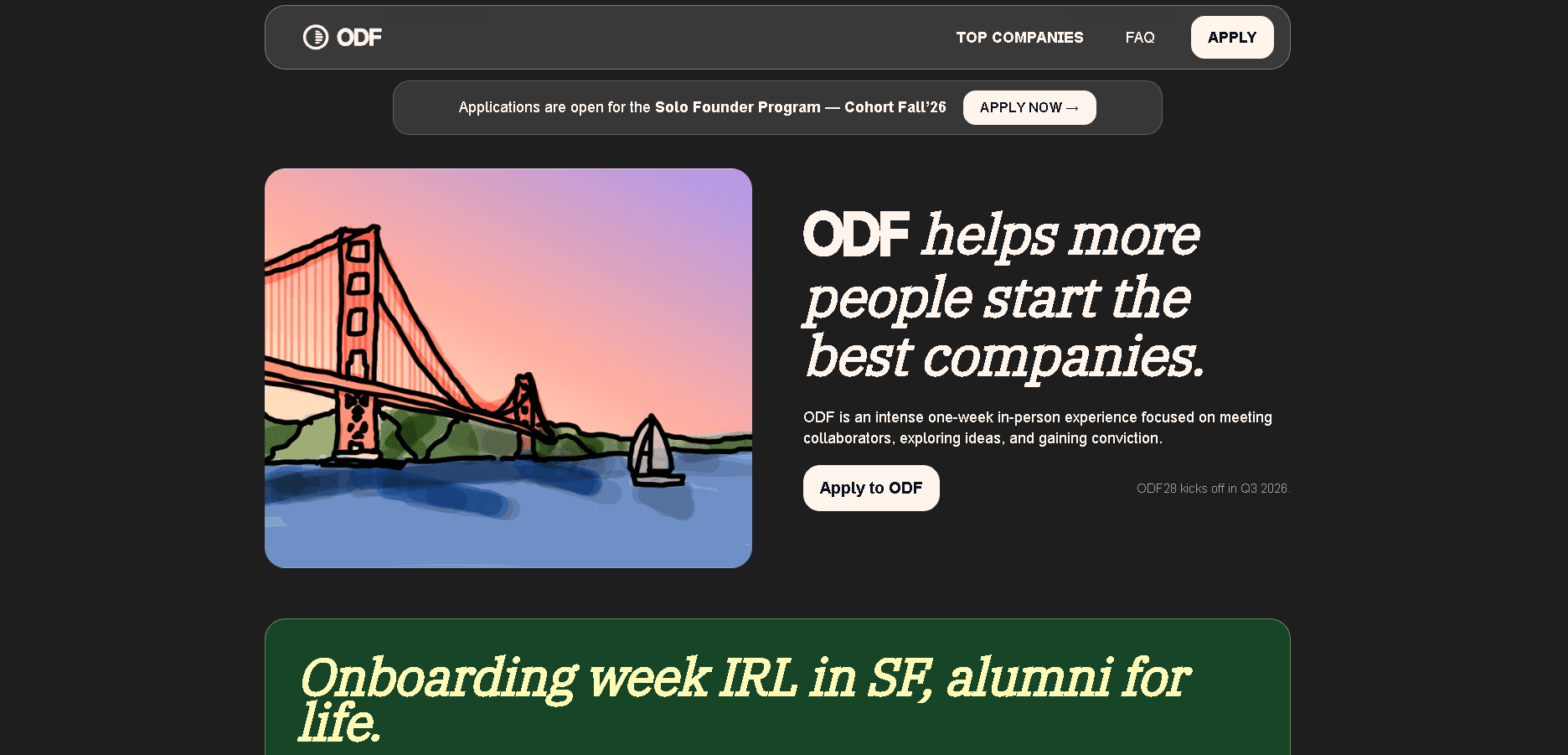 On Deck (ODF) - Best for Pre-Seed Founders