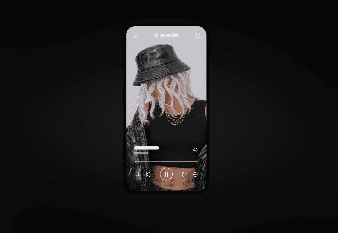 Black cosmetic product bottle against a dark background