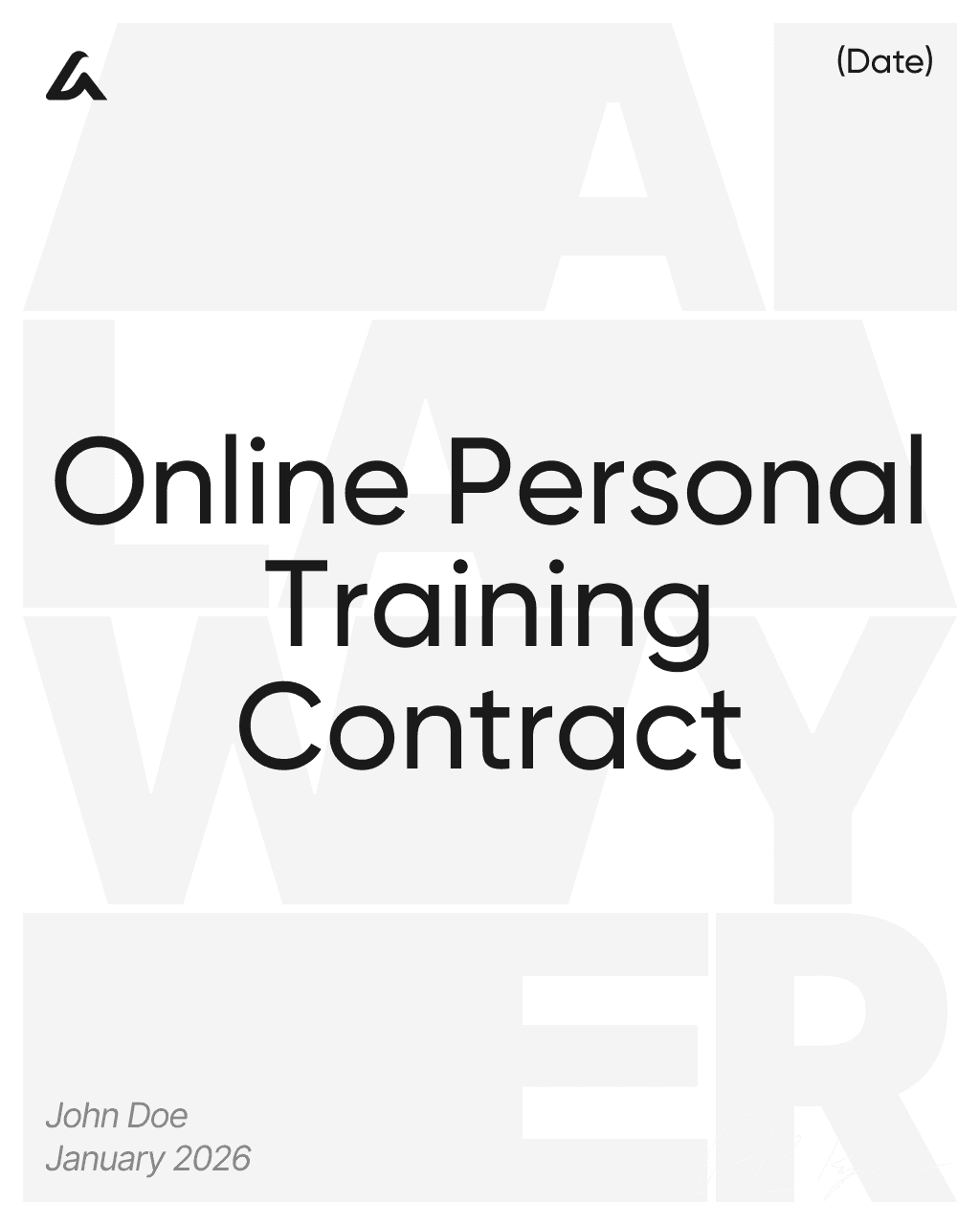 Online Personal Training Contract