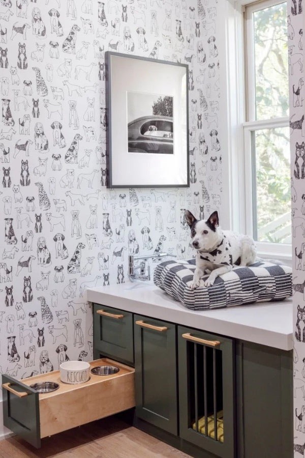 Designer Dog Food Pull-Out Storage