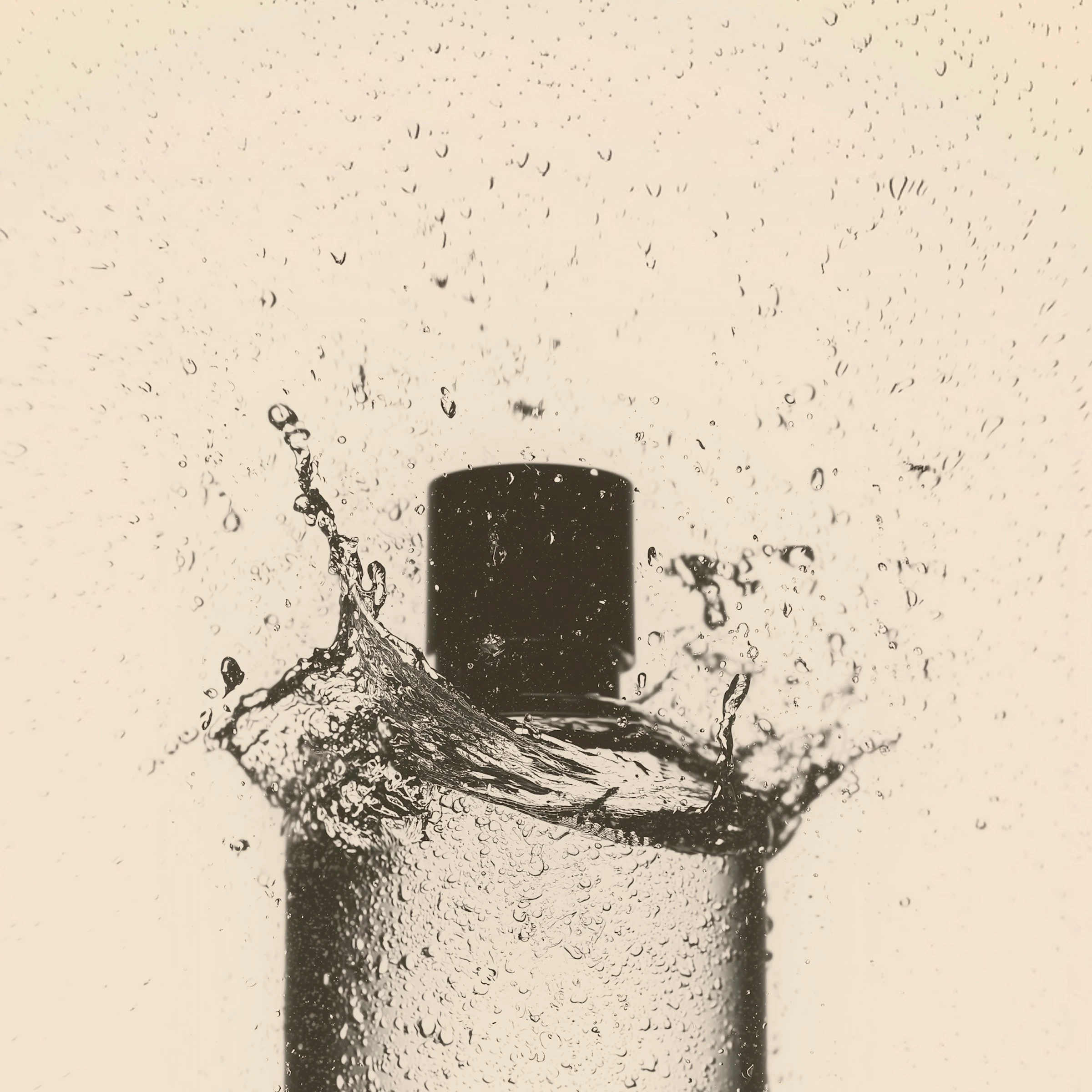 Bottle in Splashing Water
