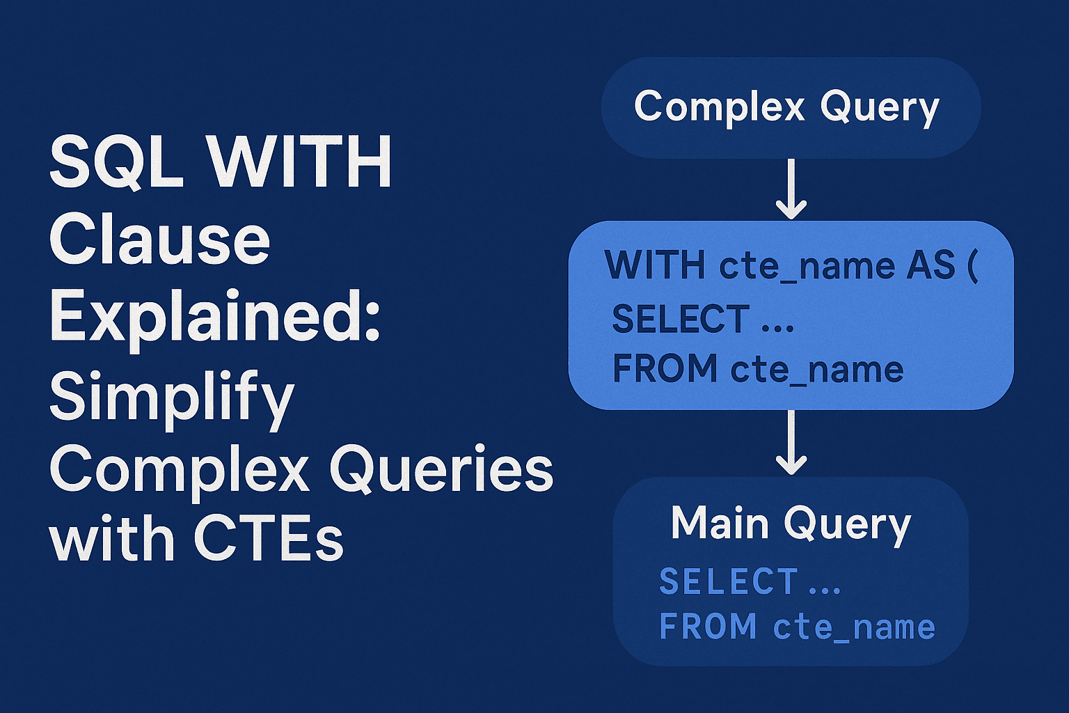 SQL WITH Clause Explained Simplify Complex Queries With CTEs Tutorial 
