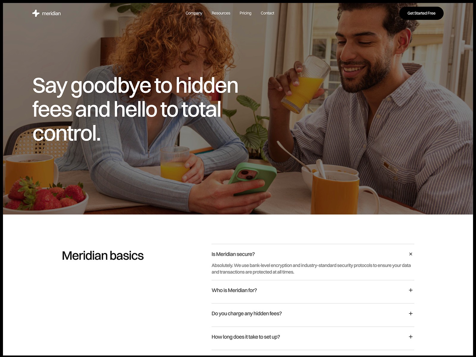 Meridian — 极简现代 SaaS 产品官网设计灵感