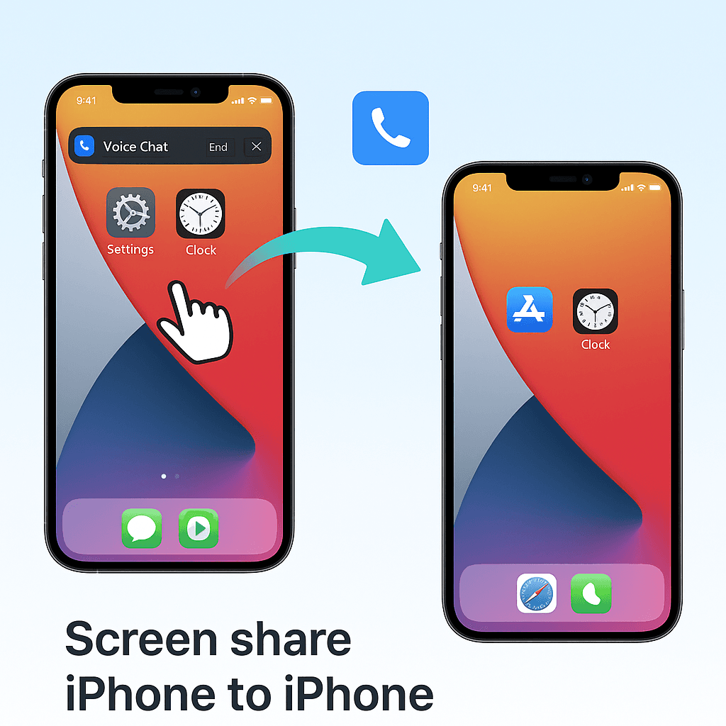 iPhone to iPhone Screen Share