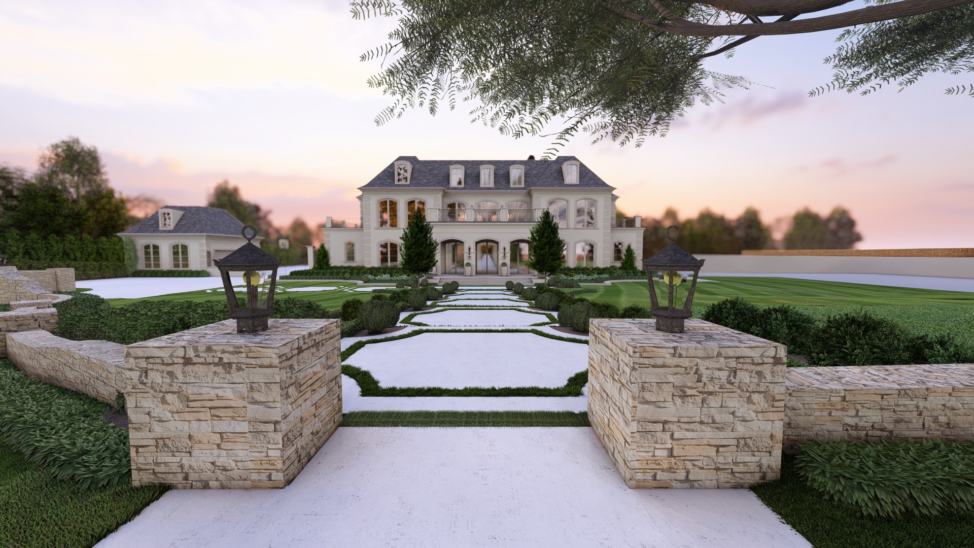 Landscape Design in Fort Worth featuring hardscape solutions