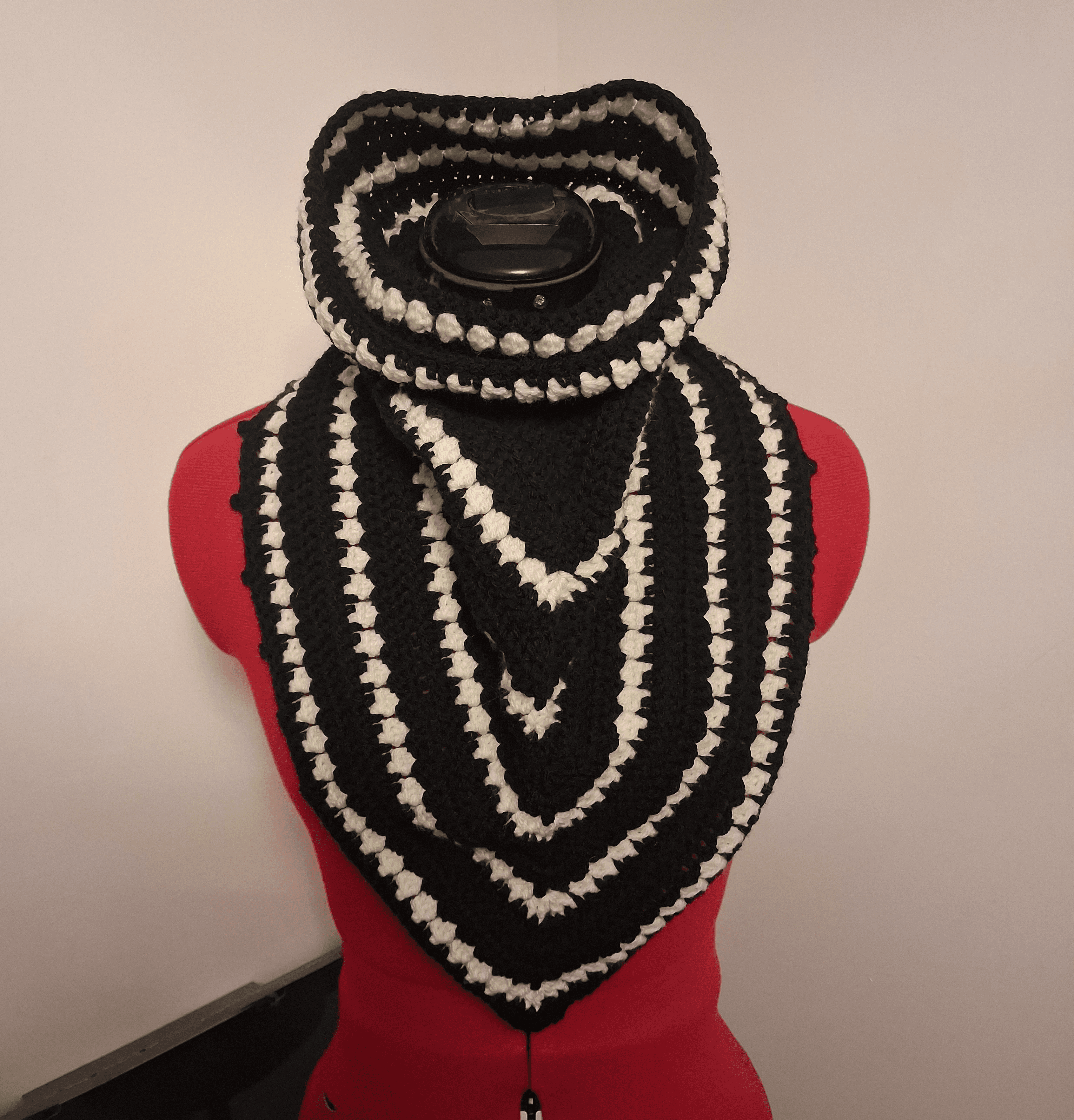 Snood noir et blanc