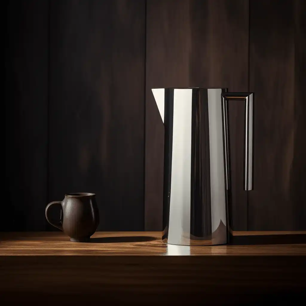 3d productrender van twee kannen, de eerste modern, de tweede klassiek