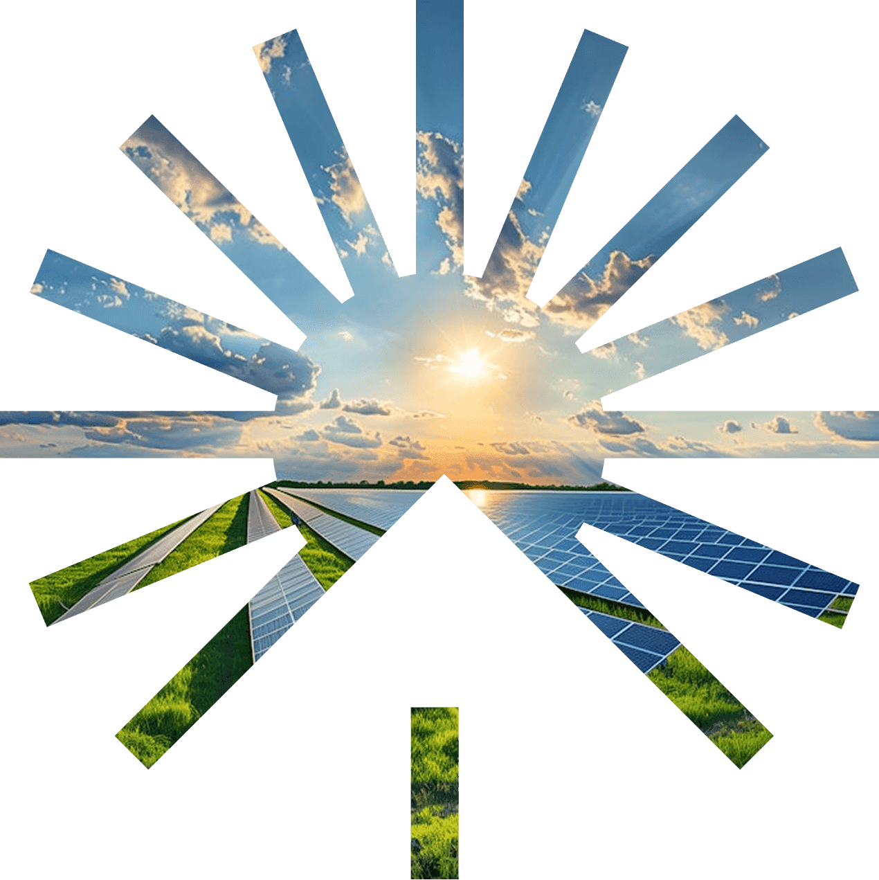 Logo of SolEnergy showin an image of a solar farm.