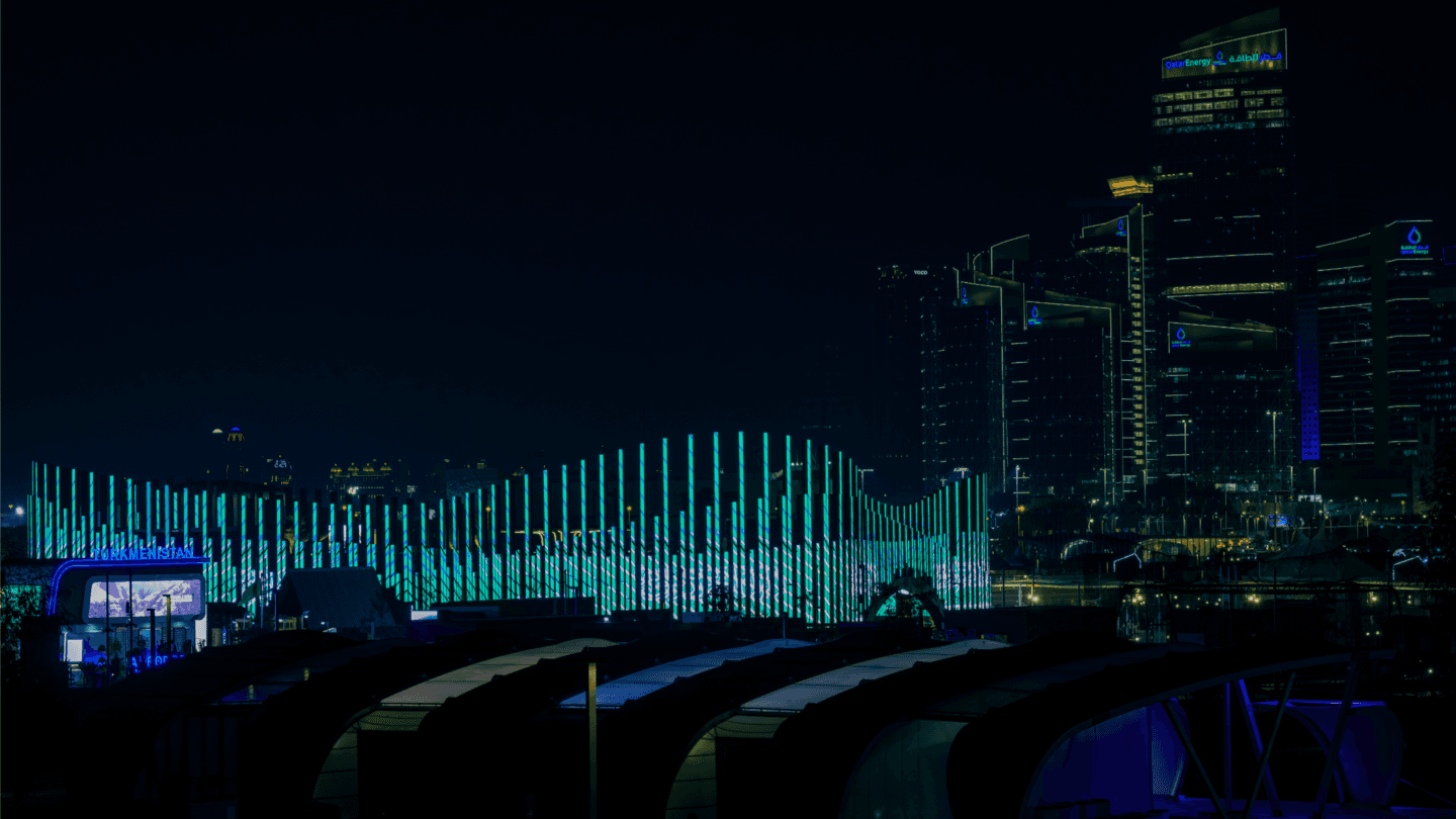 ksa expo 2023 night view by tawridat al hadaf