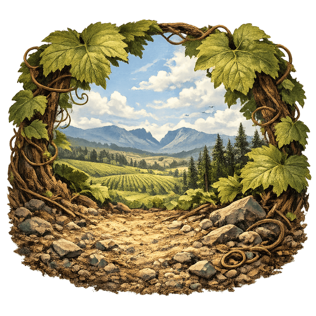 Detailed graphic of the Van Duzer Corridor wine region.