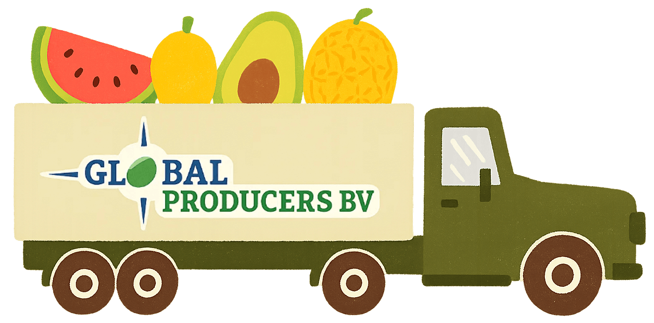 Global Producer Truck bringt die Früchte zum Hafen