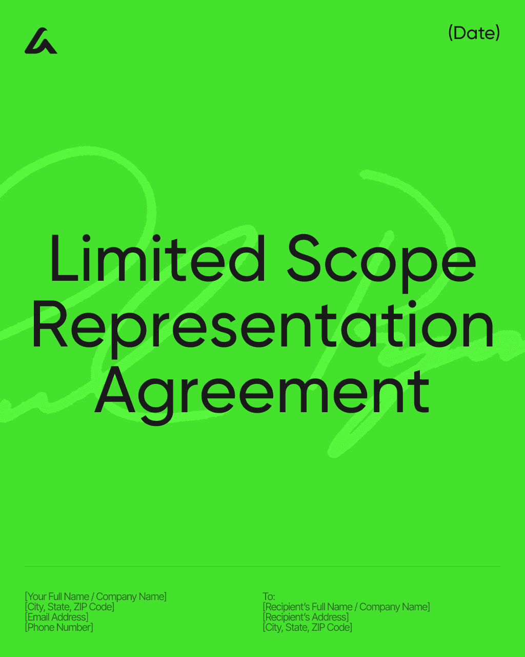 Limited Scope Representation Agreement