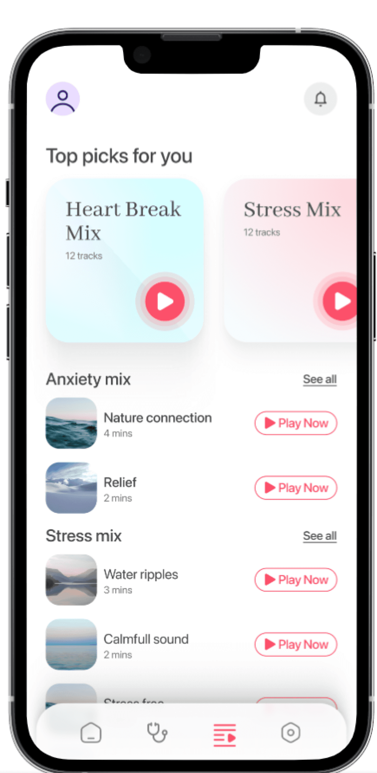 Meditation healing app