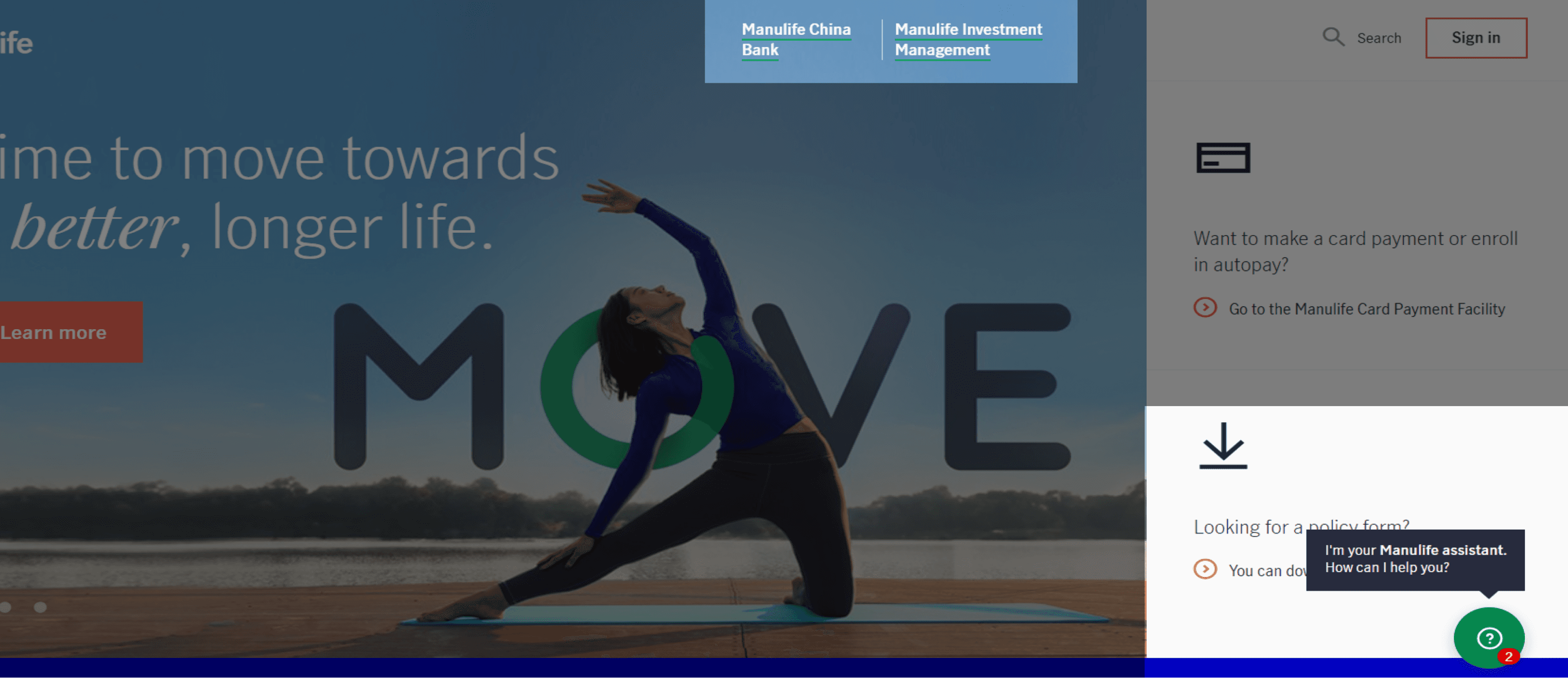 Transparent navigation over the hero image and overlapping chatbot reveal accessibility and usability gaps that our AEM patterns aim to resolve.