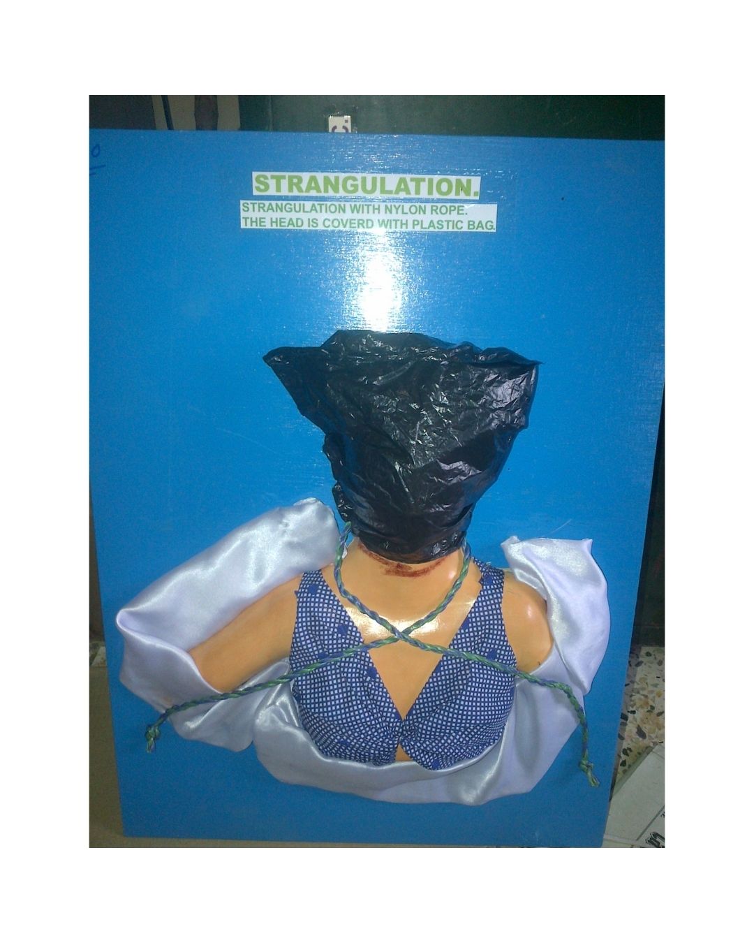 Strangulation with Nylon Rope & Plastic Bag