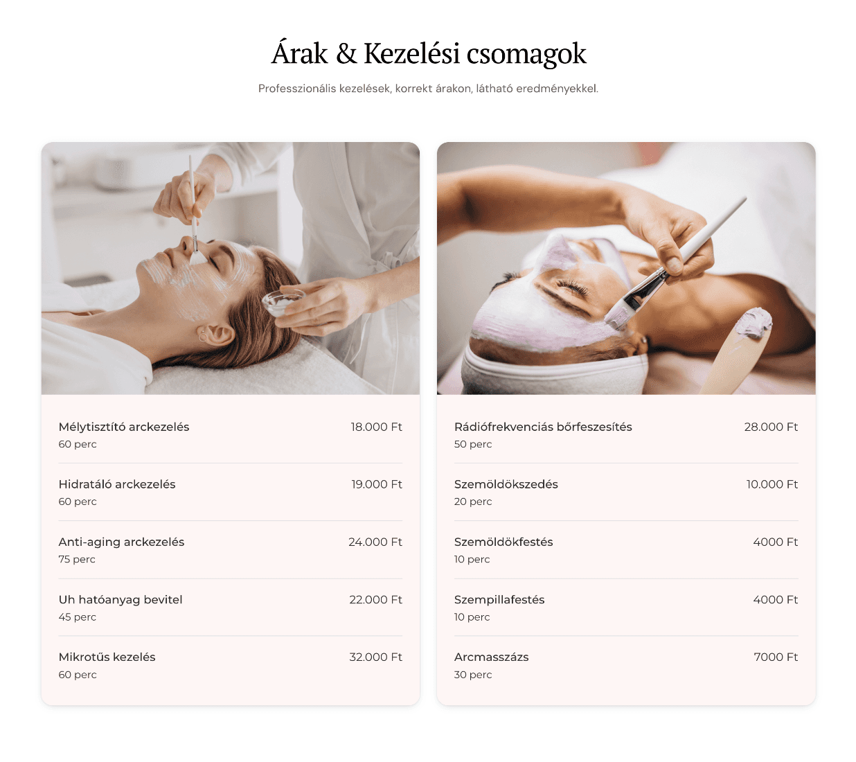 Állatorvosi szolgáltatásokat bemutató strukturált weboldal