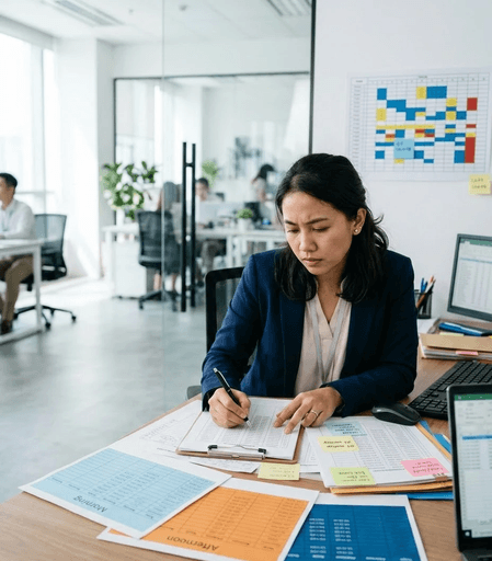 Tantangan manajemen HR: Kesulitan mengelola sistem 3 shift manual tanpa integrasi data absensi yang akurat.