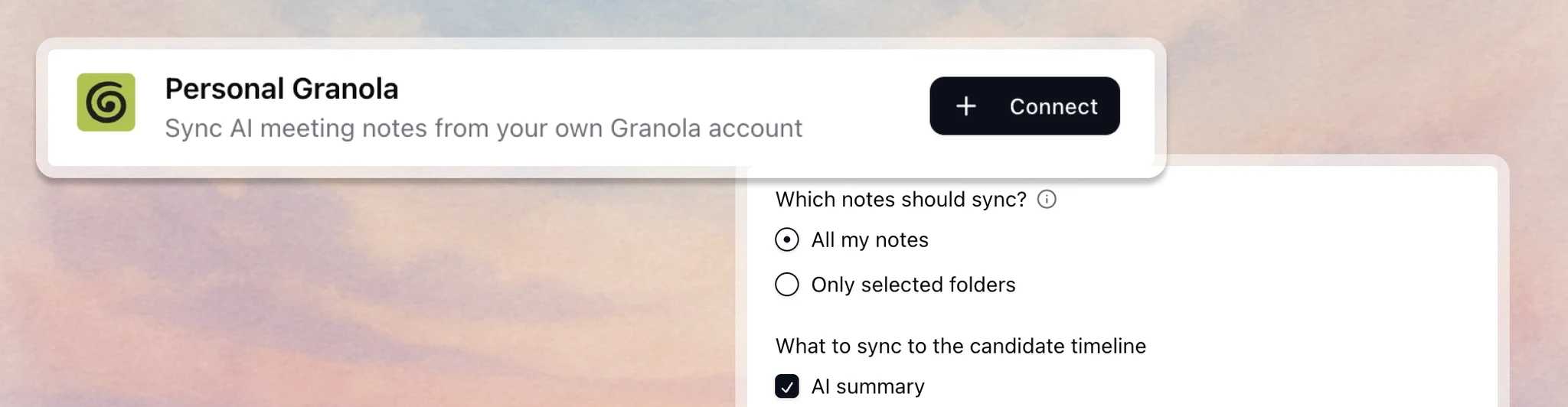 Granola integration | Stardex AI ATS Feature
