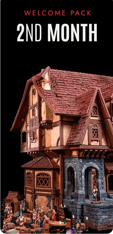 Silent Coin Tavern and Inn miniature from Loot Studios’ Welcome Pack.