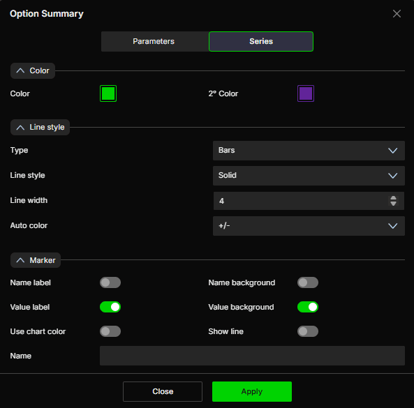 Option Summary - DeepGamma Web. Series screenshot 6.