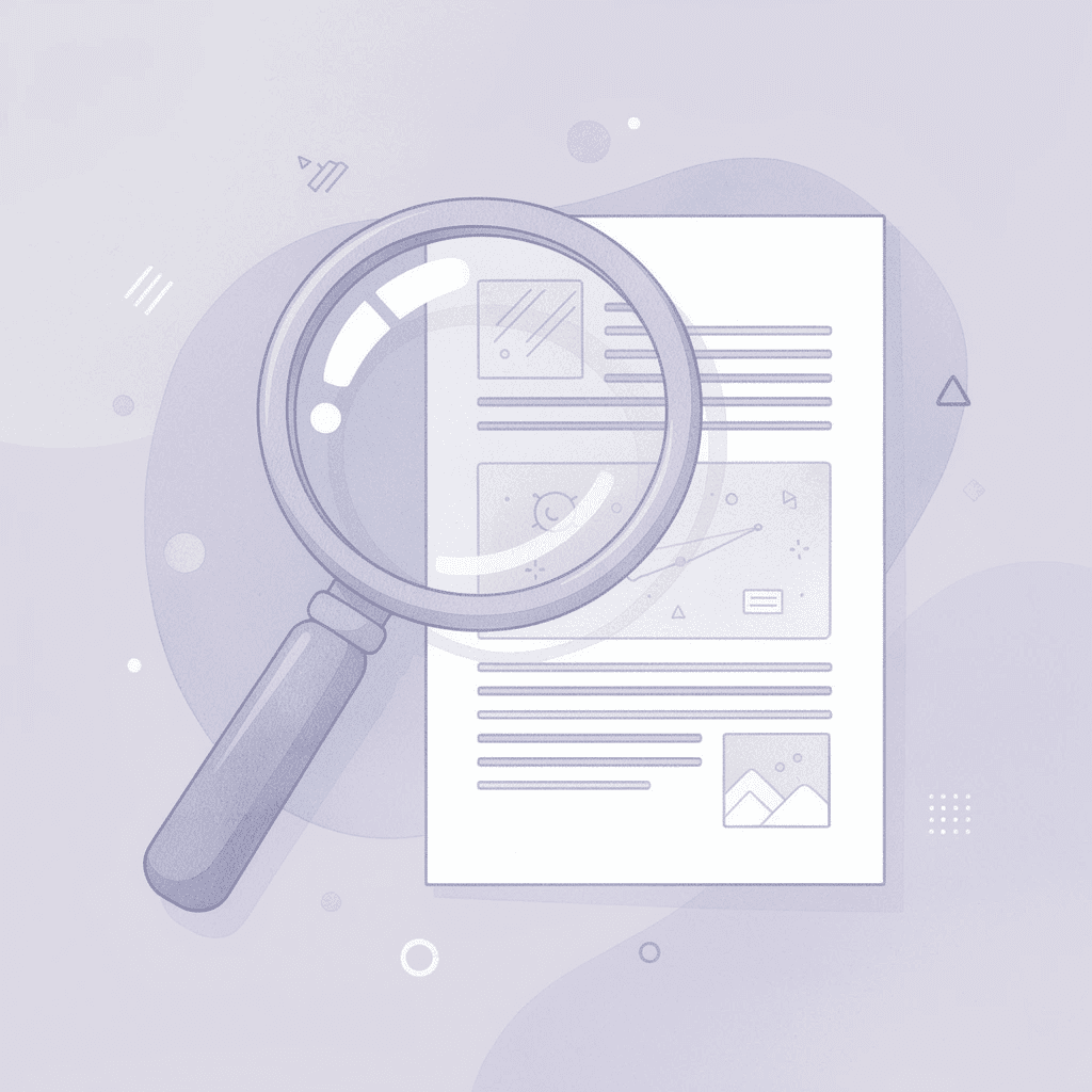 Magnifying glass examining hidden details in a document representing overlooked closure steps