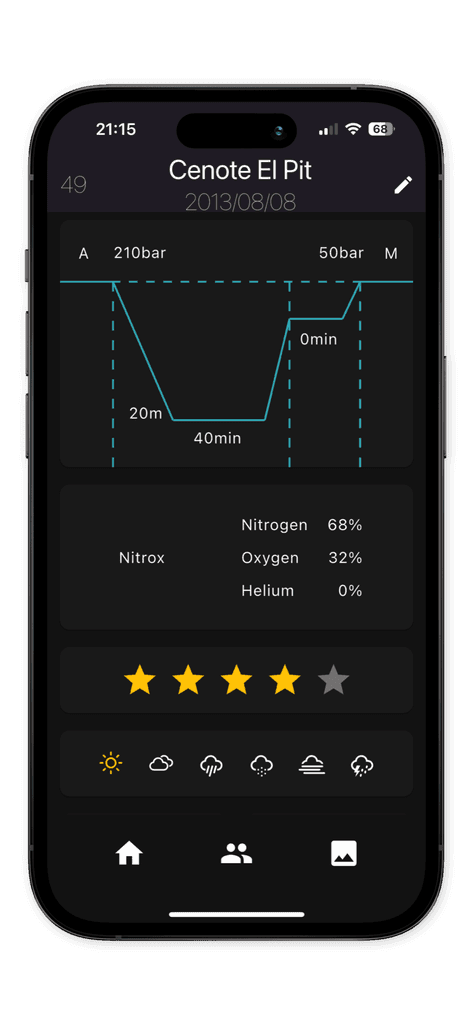 Octologs dive log details