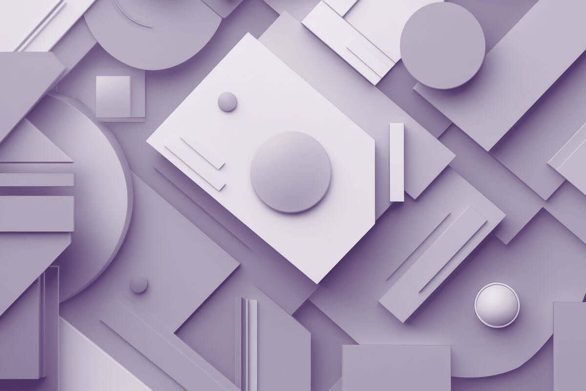 Abstract illustration with geometric and circular shapes