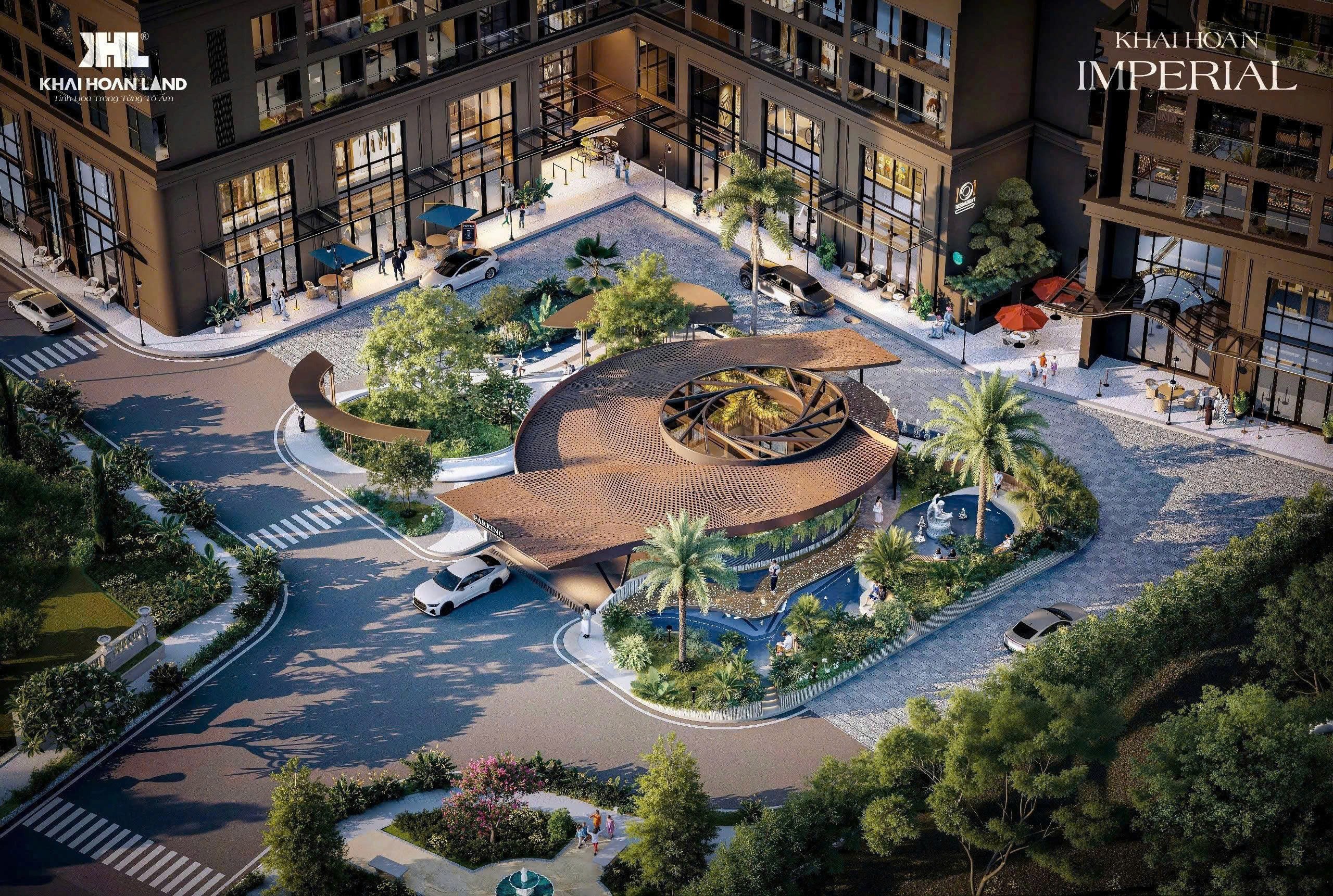 Futuristic white building with curved design, large windows, and glowing orange interior at sunset. Reflecting pool, palm trees, calm atmosphere.