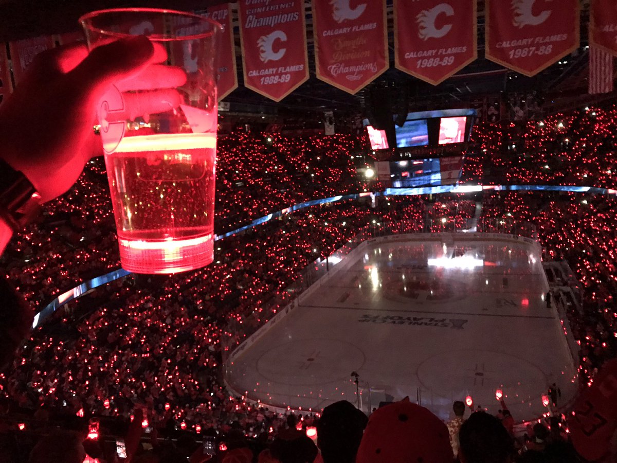 Image of beer glass lighting up red 