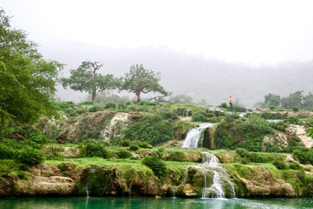 The green landscape in Salalah Oman during Khareef season - adventure destinations