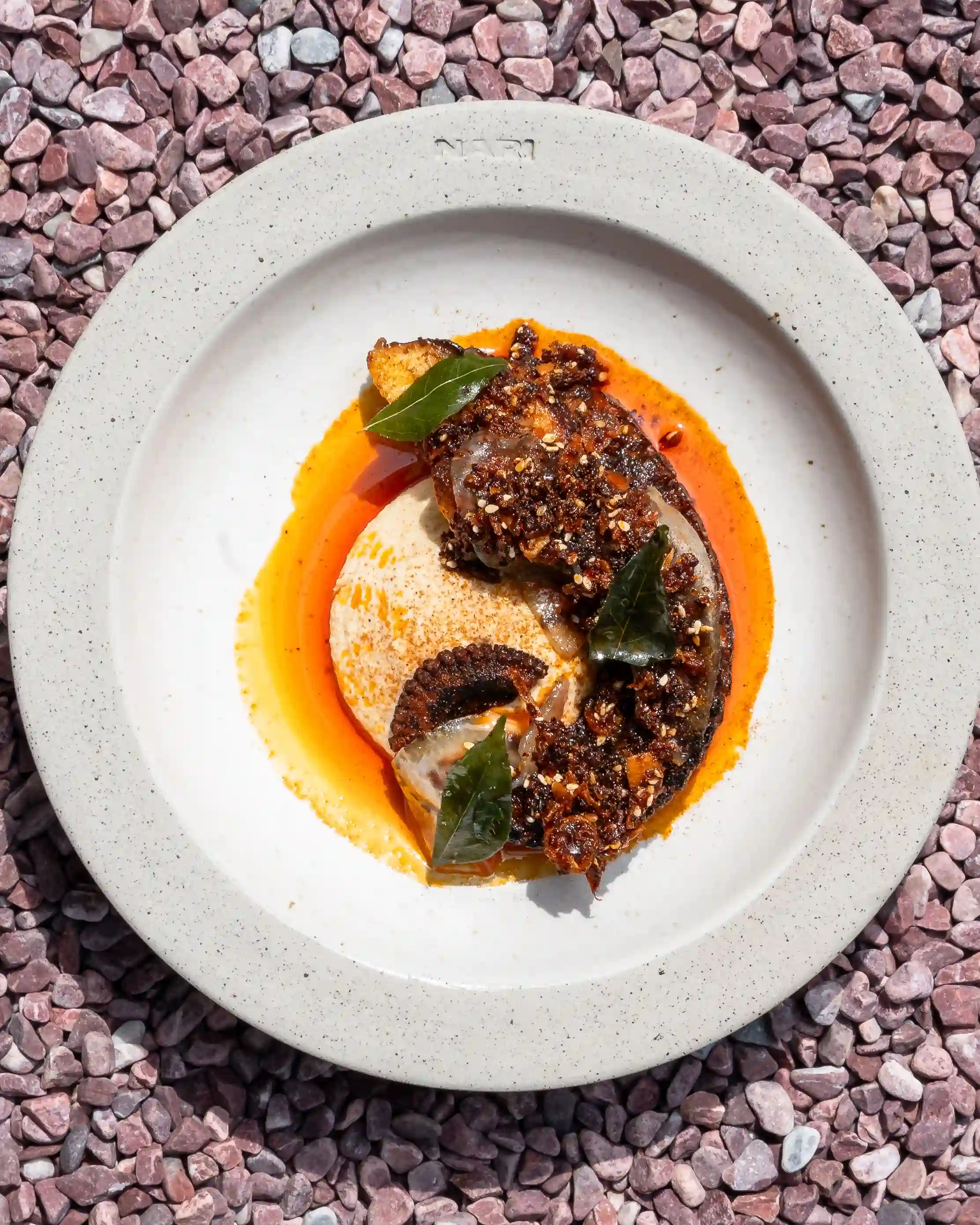 charcoal barramundi at nari restaurant