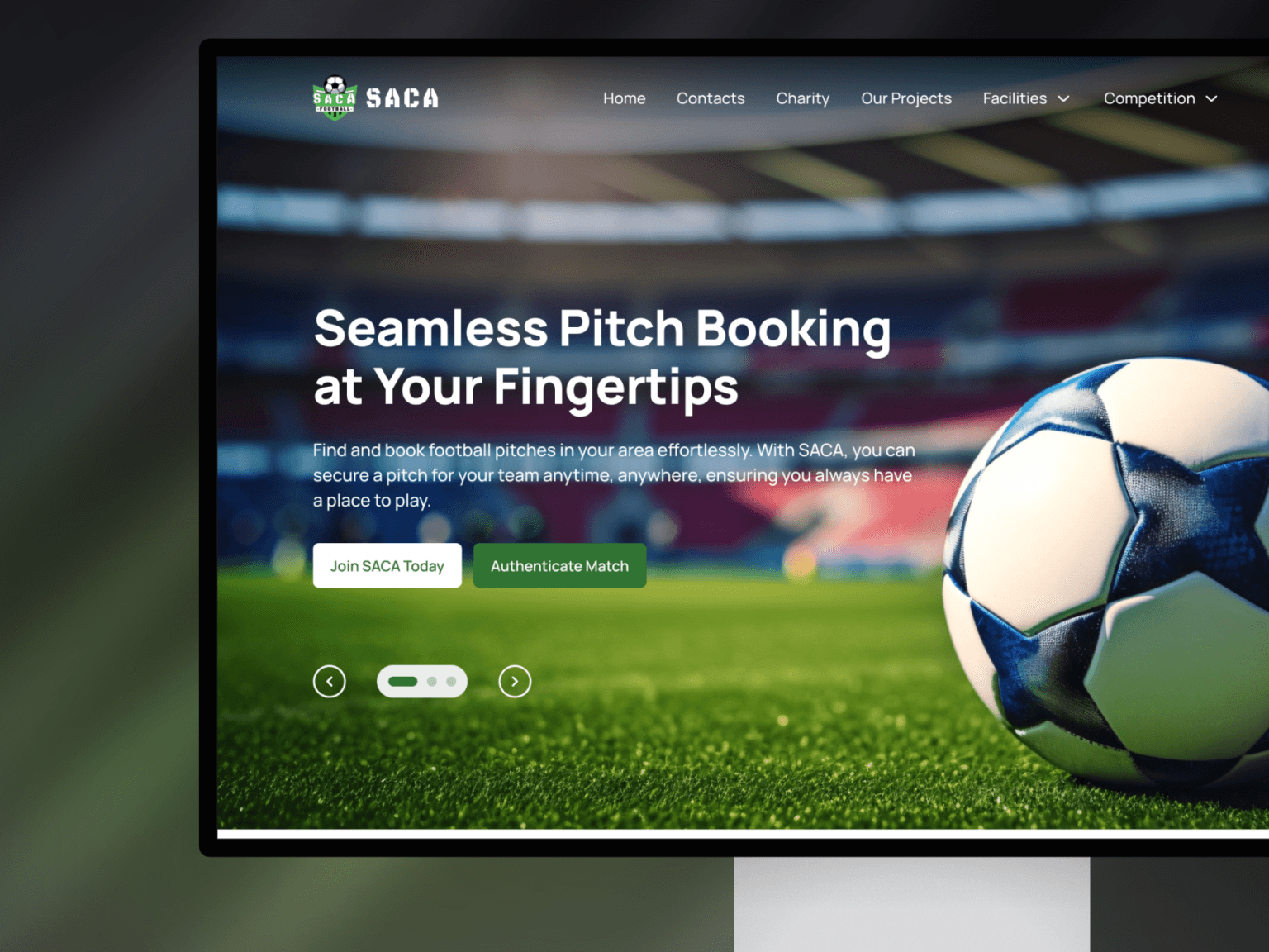 mock image of the website