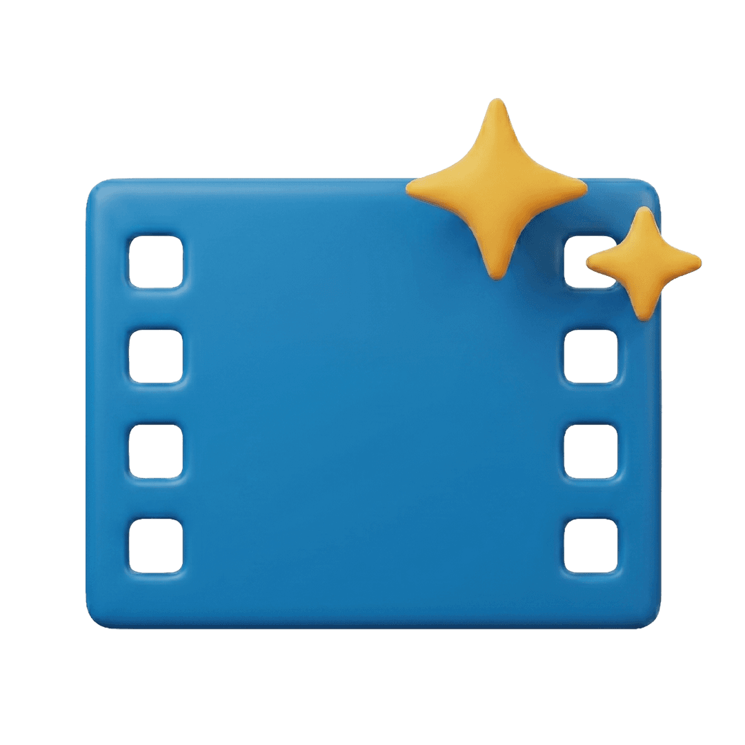 Blaue Filmrolle mit Sternen