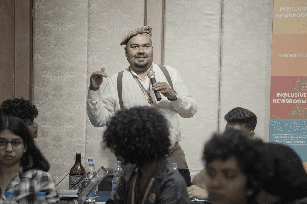 Person talking in an event