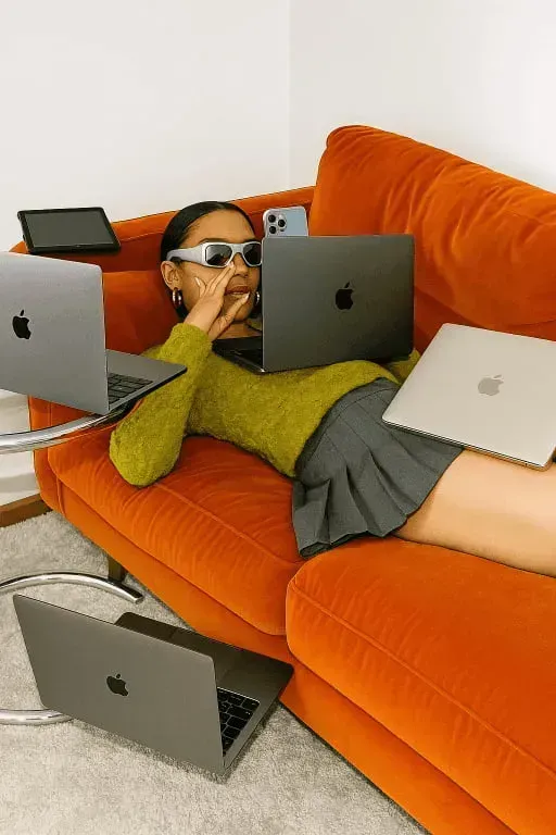 Woman working from home 