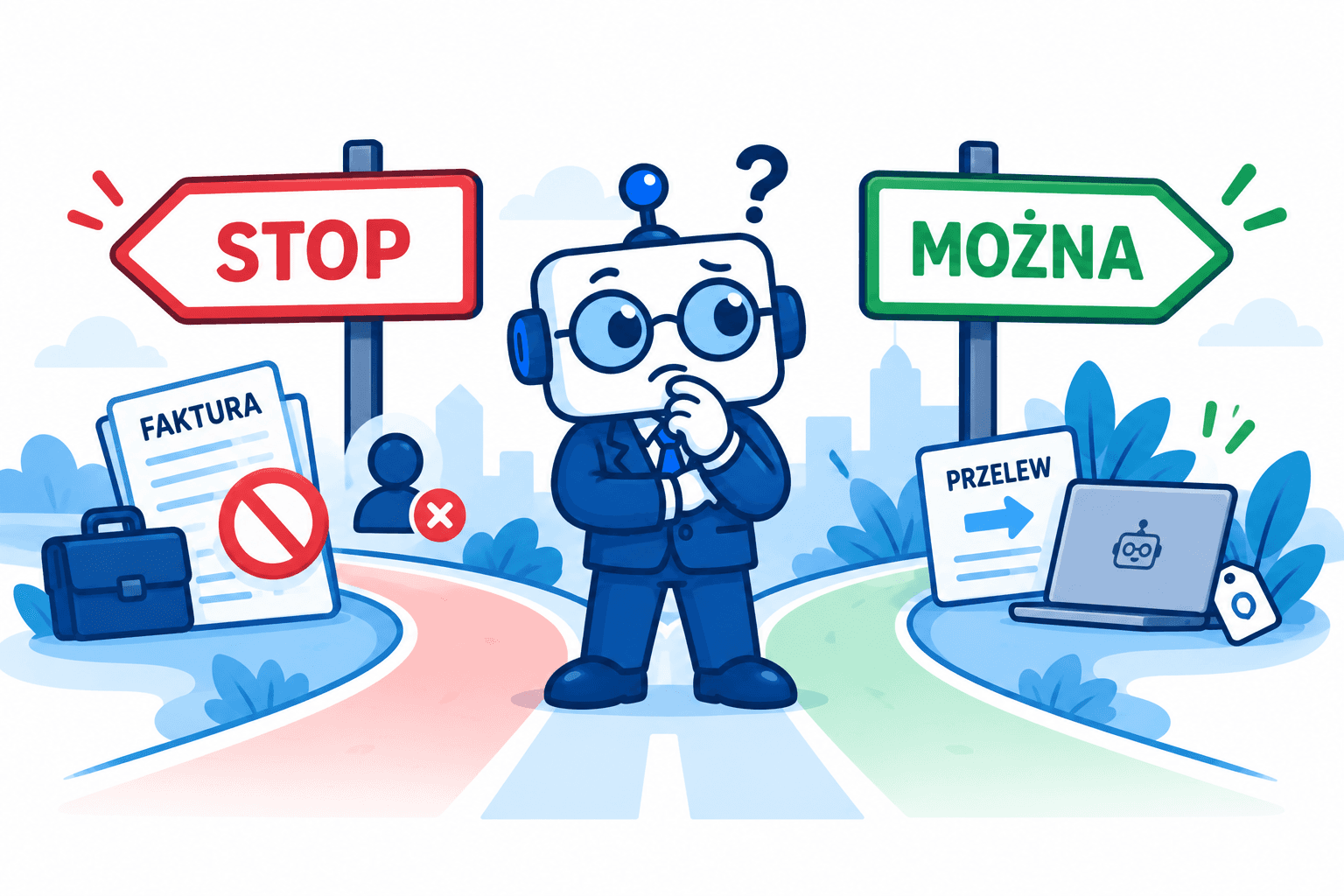 Robot na rozdrożu: faktura czy przelew?