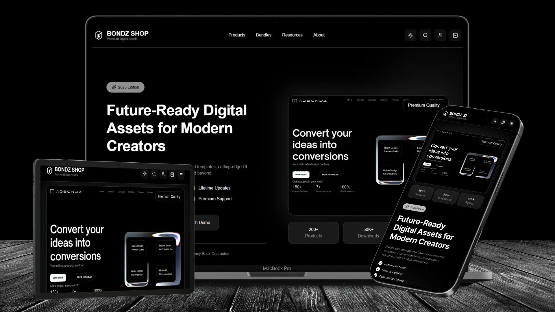 BONDZ SHOP — Digital E-commerce Figma Build