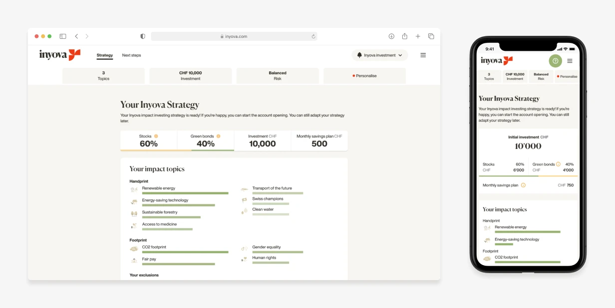 Same website page displayed on desktop and mobile web, illustrating cross-platform component reuse and layout adaptation.