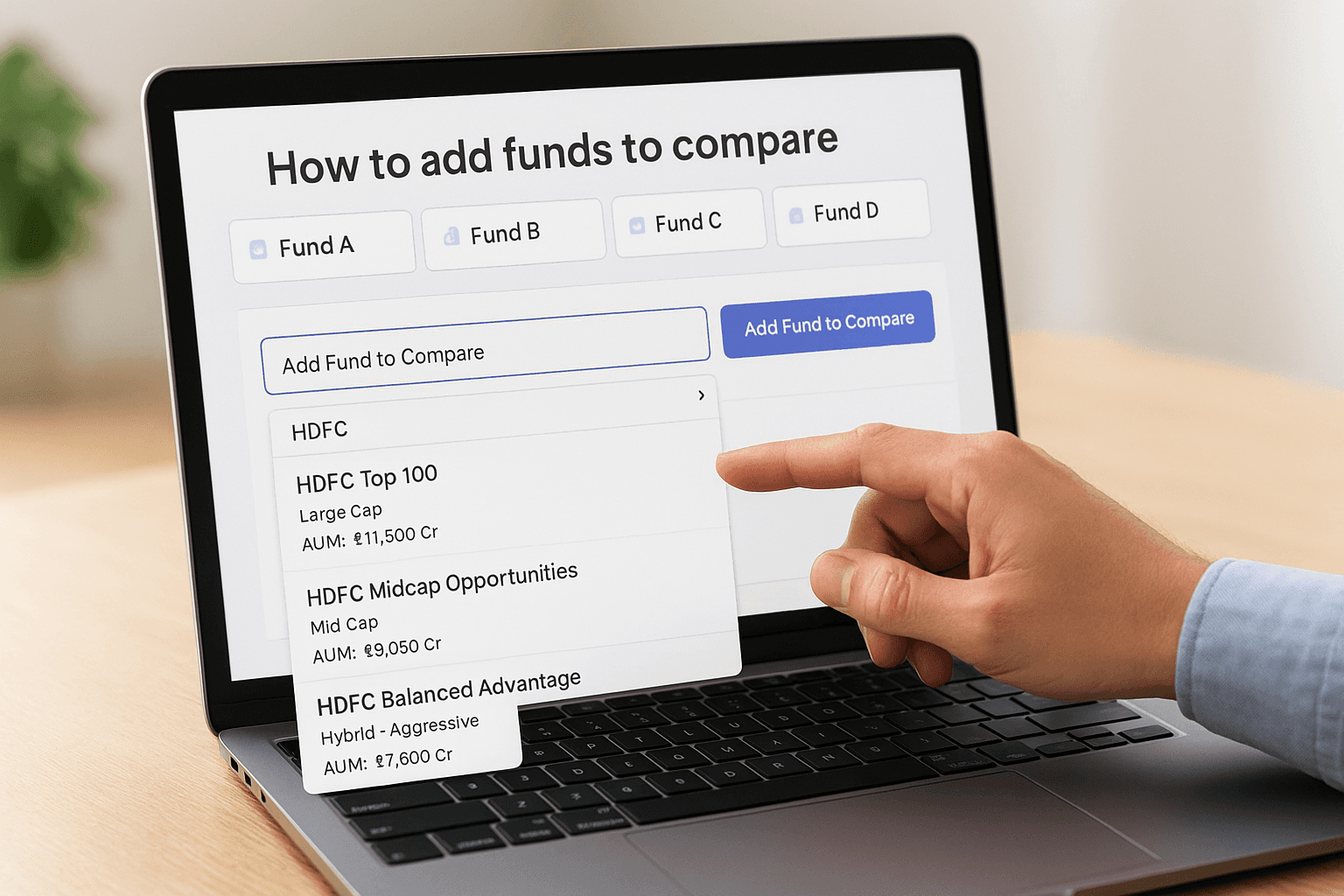 How to add funds to compare
