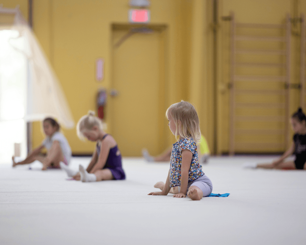 Rhythmic gymnastics ribbon routine at SportPlus Academy