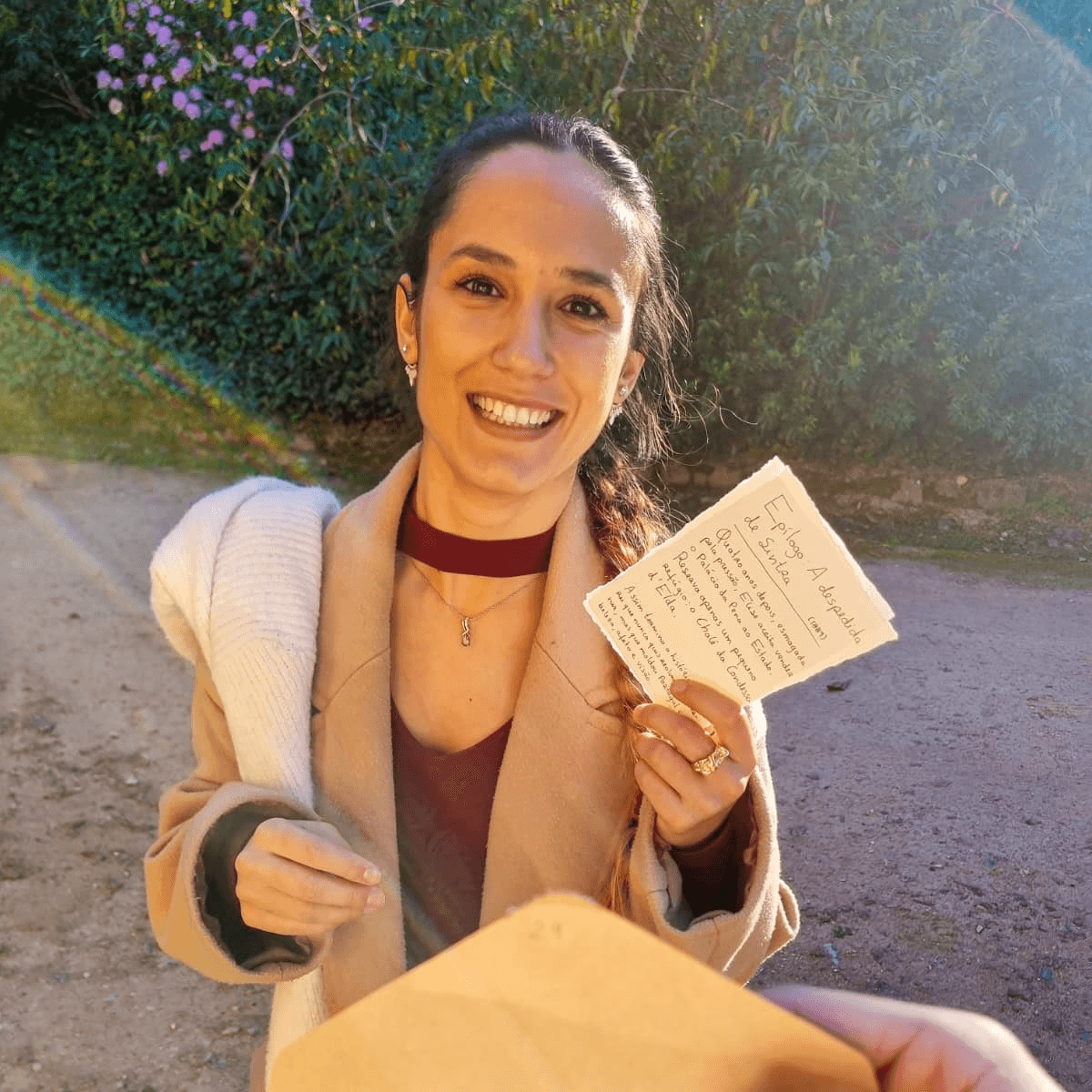 A woman relaxing in soft sunlight, surrounded by plants and warm decor, emphasizing the peaceful and rejuvenating experience of the spa.