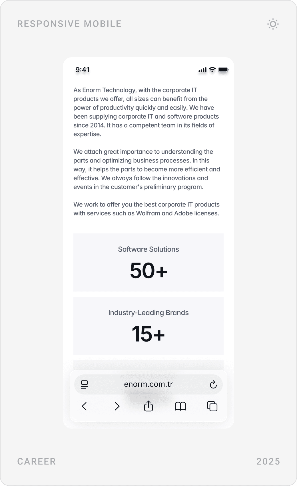 Professional Corporate Metrics Mobile Design
