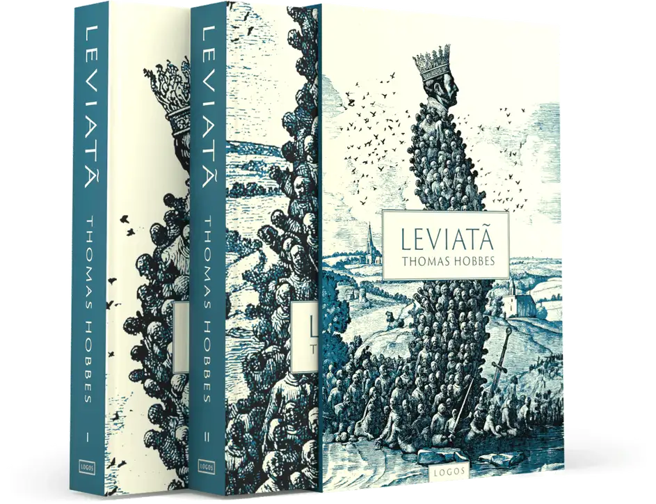 Os dois volumes de “Leviatã”, de Thomas Hobbes, em capa dura