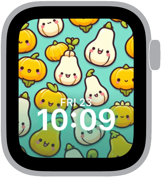 an apple watch face from the halloween patterns collection