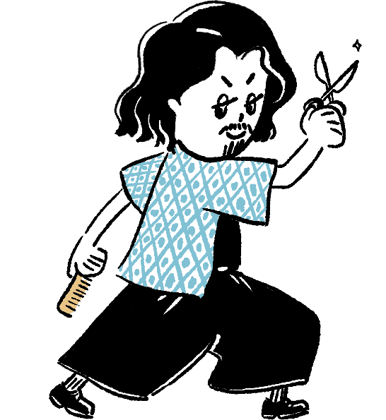高雄短髮設計師浩室老師插畫