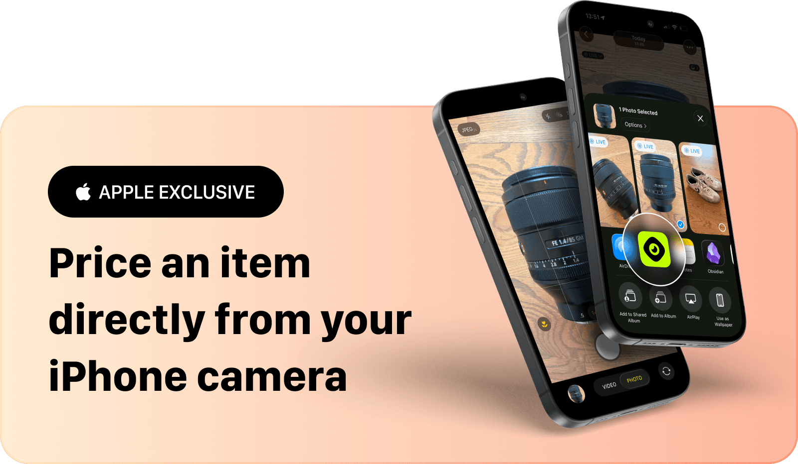 Hero Share Extension - Price anything, right from your iOS camera